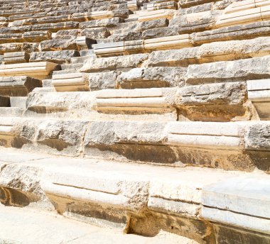 Türkiye'nin Avrupa aspendos eski tiyatro soyut doku o gökte