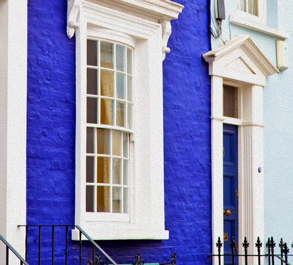 Notting Hill in London England alte Vorstadt und antike Mauer — Stockfoto