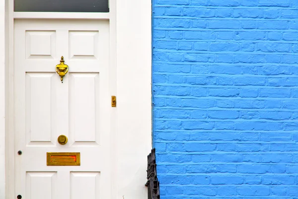 Notting hill in england alte vorstadt wall door — Stockfoto