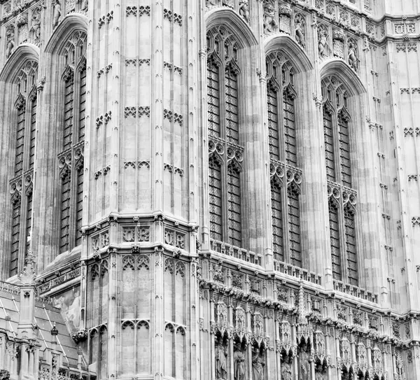 A london történelmi Parlament üveg ablak structu régi — Stock Fotó