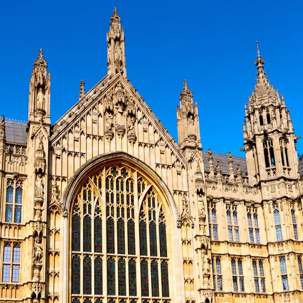 Eski Londra tarihi Parlamento cam pencere structu — Stok fotoğraf