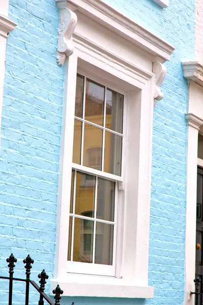 Notting Hill Area in London antik blaue Mauer — Stockfoto