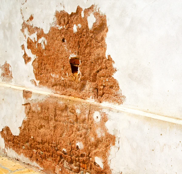Santo antonino lombardy  varese abstract   wall of a curch broke — Stock Photo, Image