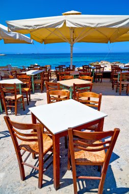 santorini Yunanistan eski tablo ve yaz