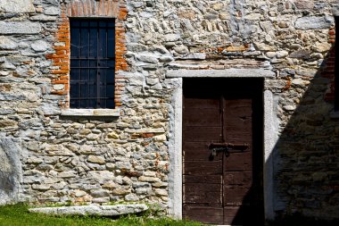 Kapı İtalya milano eski yumuk pencere bri'kahverengi