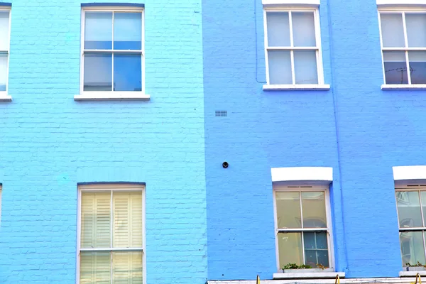 Notting hill in london old suburban    wall door — Stock Photo, Image