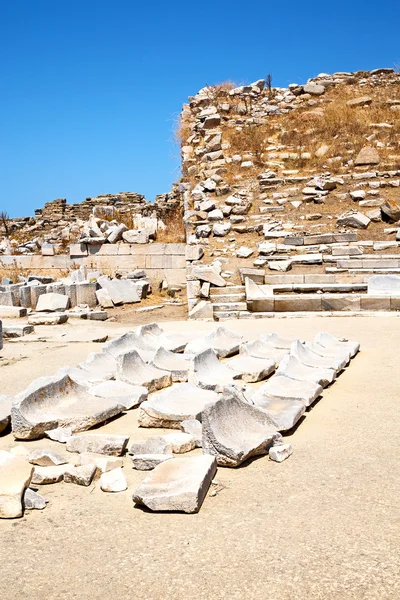 Archéologie à delos grec l'historycal — Photo