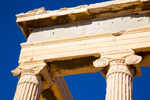 Statue acropolis athens      historical    the old architecture — Stock Photo, Image