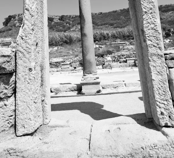 Perge construção velha no peru asiático a coluna e o romano — Fotografia de Stock