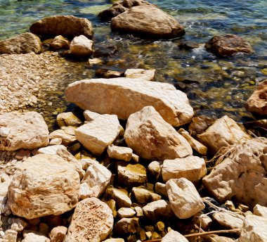 Asya thurkey antalya Likya'nın yolu su kayalar ve gökyüzü n yakınındaki