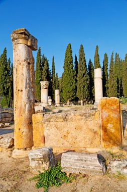 geçmiş pamukkale eski Asya Türkiye sütun ve  