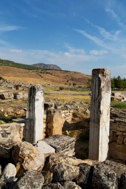 ve Roma Tapınağı geçmiş pamukkale eski İnşaat olarak