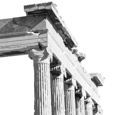 Akropolis ve tarihsel Atina Yunanistan eski architectur