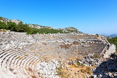 termessos Asya gökyüzü ve kalıntıları tiyatro