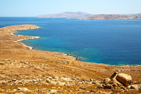 Célèbre à Delos en Grèce l'acropole historique — Photo