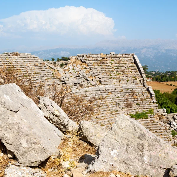 De la colline en Asie dinde selge vieilles ruines de l'architecture et na — Photo