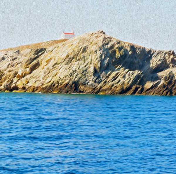 Froth and foam greece from the boat  islands in mediterranean se — Stock Photo, Image