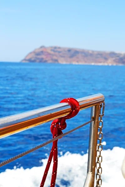 Safety rope   mediterranean sea — Stock Photo, Image
