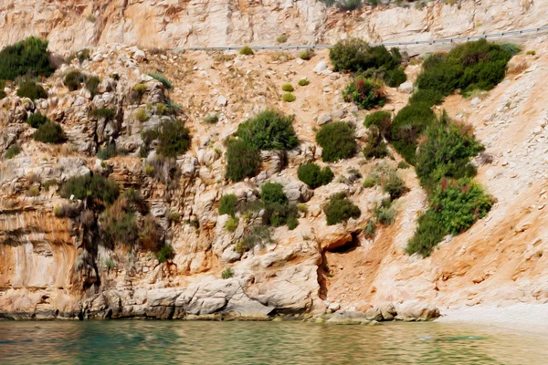 Asia in tacchino antalya lycia modo rocce acquatiche e cielo vicino alla n — Foto Stock