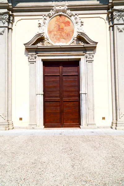 Detalle en la puerta de la pared italia arquitectura puerta — Foto de Stock