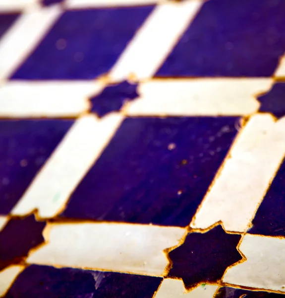Astratto marocco in africa piastrella colorata del marciapiede — Foto Stock