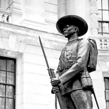 Mermer ve heykeli eski Londra İngiltere'de