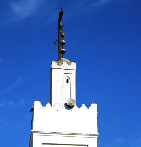 Muzułmańskich symbolu historia w Maroko Afryka minaretu religio — Zdjęcie stockowe