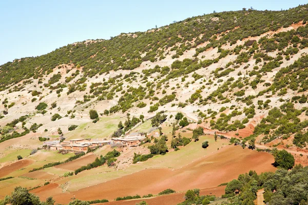 达迪斯谷在地图集摩洛哥非洲 — 图库照片