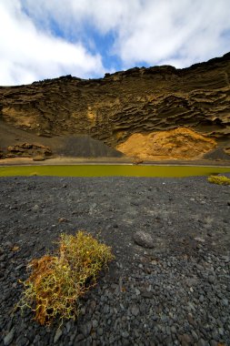 gökyüzü su lanzarote el golfo İspanya misk gölet kaya 
