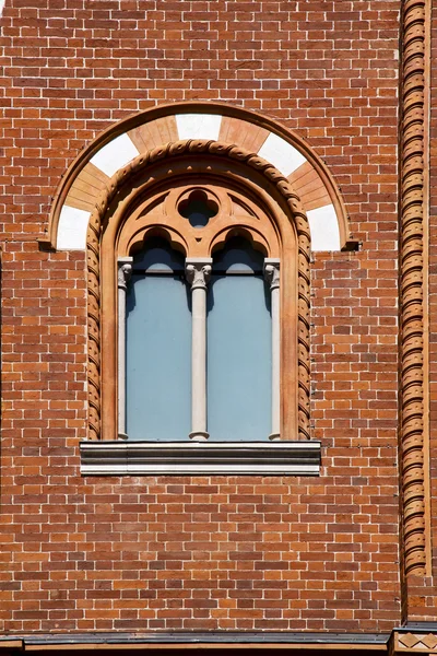 Abbiate varese rose window church  italy   old — Stock Photo, Image