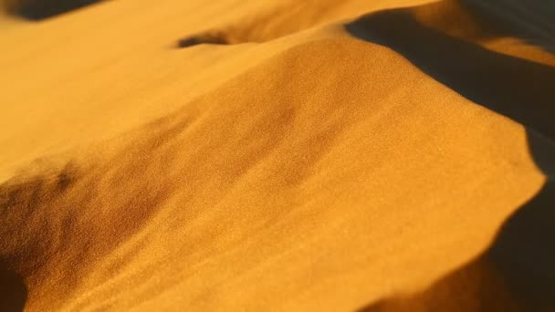 Písečné poušti Duna v Ománu a abstraktní hnutí větru — Stock video