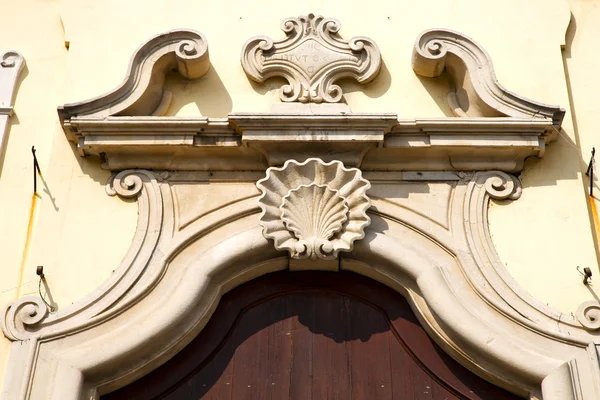 Templom ajtót Olaszország Lombardia oszlop a milano-héj — Stock Fotó