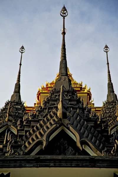 Asie thailand dans temple abstrait et couleurs religio — Photo