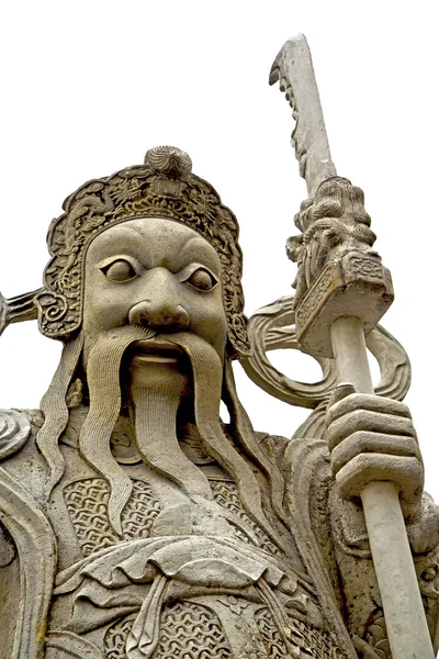 Beard  in the temple bangkok asia     face      step    wat  pal — Stock Photo, Image