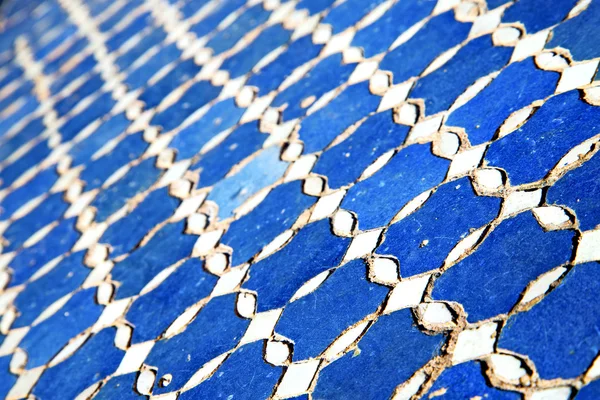 Resumo morocco áfrica azulejo o azul colorido — Fotografia de Stock