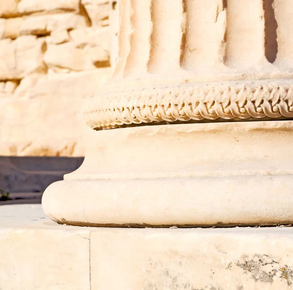 În ateni vechea coloană piatră construcție asia greece — Fotografie, imagine de stoc