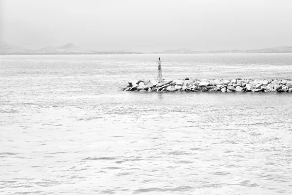 Froth and foam greece from the boat  islands in mediterranean se — Stock Photo, Image