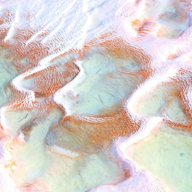 Pamukkale Türkiye Asya'da eski kalsiyum banyo ve trave soyut