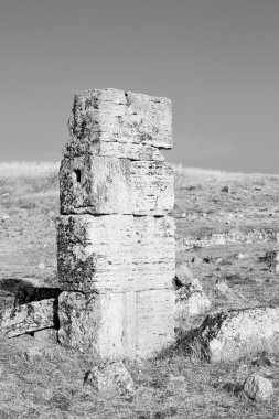 geçmiş pamukkale eski yapılar Asya Türkiye'de sütun 