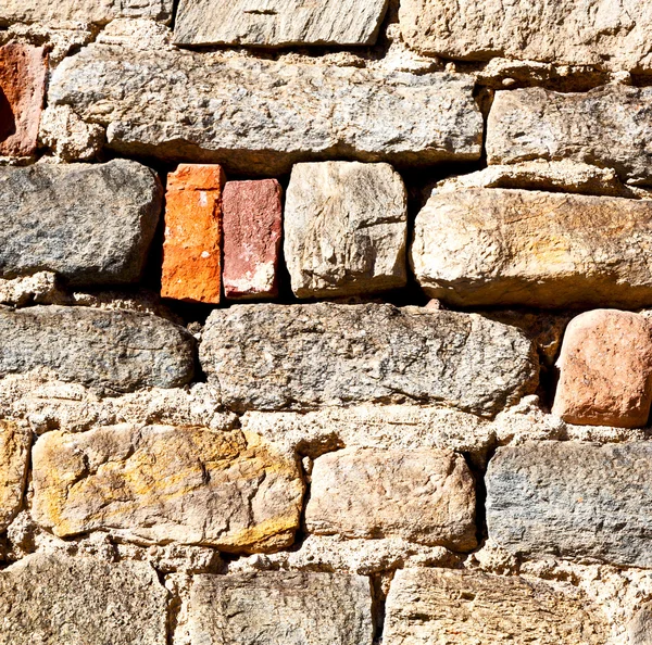 イタリアと古い壁でひびの入ったステップ レンガのテクスチャ素材 — ストック写真