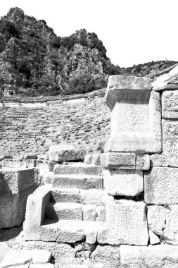  Nekropol ve yerli mezar taş Arkeoloji tiyatroda benim