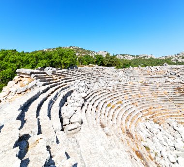 eski tapınak ve termessos antalya Türkiye Asya gökyüzü tiyatroda