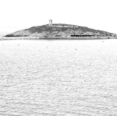 Akdeniz se tekne adalarından köpük ve köpük Yunanistan