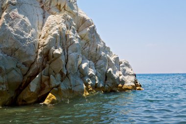 Hill ve beach santorini Adası