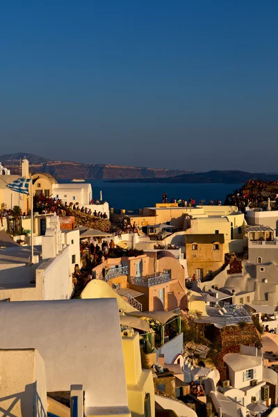Sea  in architecture   cyclades — Stock Photo, Image