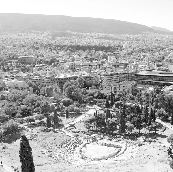 Nieuwe architectuur in het oude Europa Griekenland en overbelasting van hou — Stockfoto