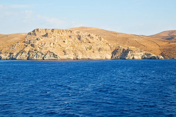 Del barco mar santorini Grecia europa —  Fotos de Stock