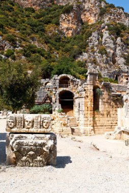 Myra Türkiye Avrupa eski mezarlık içinde ve 