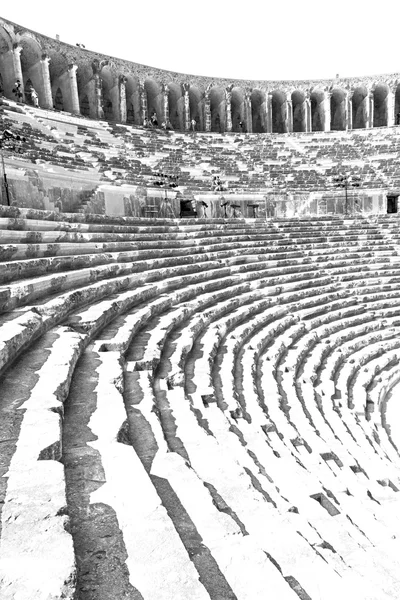 Ουρανό στην Τουρκία Ευρώπη aspendos το παλιό θέατρο o αφηρημένη υφή — Φωτογραφία Αρχείου