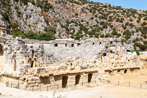 Στο παλιό πέτρινο τάφο Ευρώπης Τουρκία Μύρα — Φωτογραφία Αρχείου